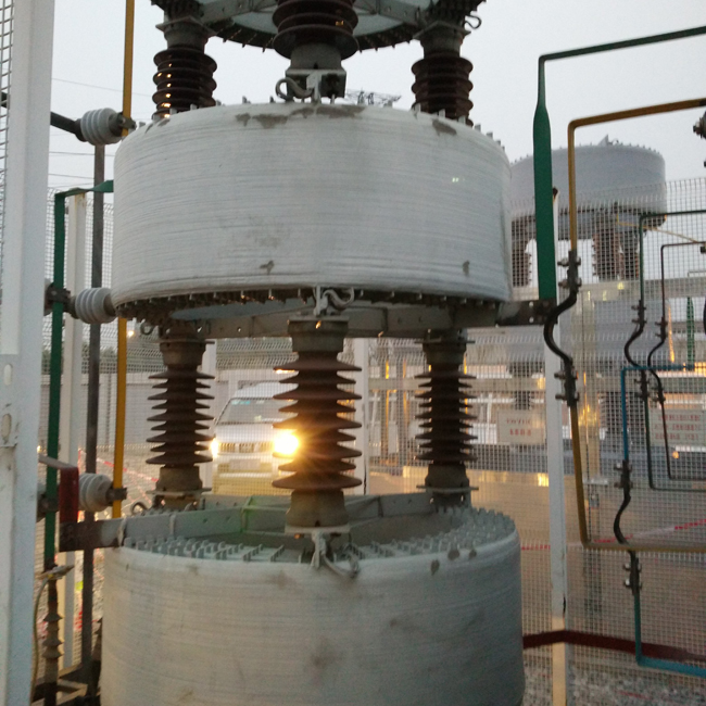 廣東佛山一所110kV大欖站、虹嶺站10kV 4組串聯(lián)電抗器外絕緣處理-（硅橡膠絕緣涂料）